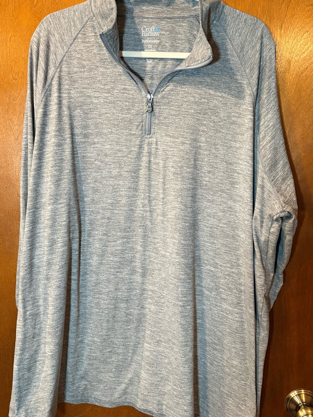croft & barrow Light Heather Gray Quarter-Zip Pullover